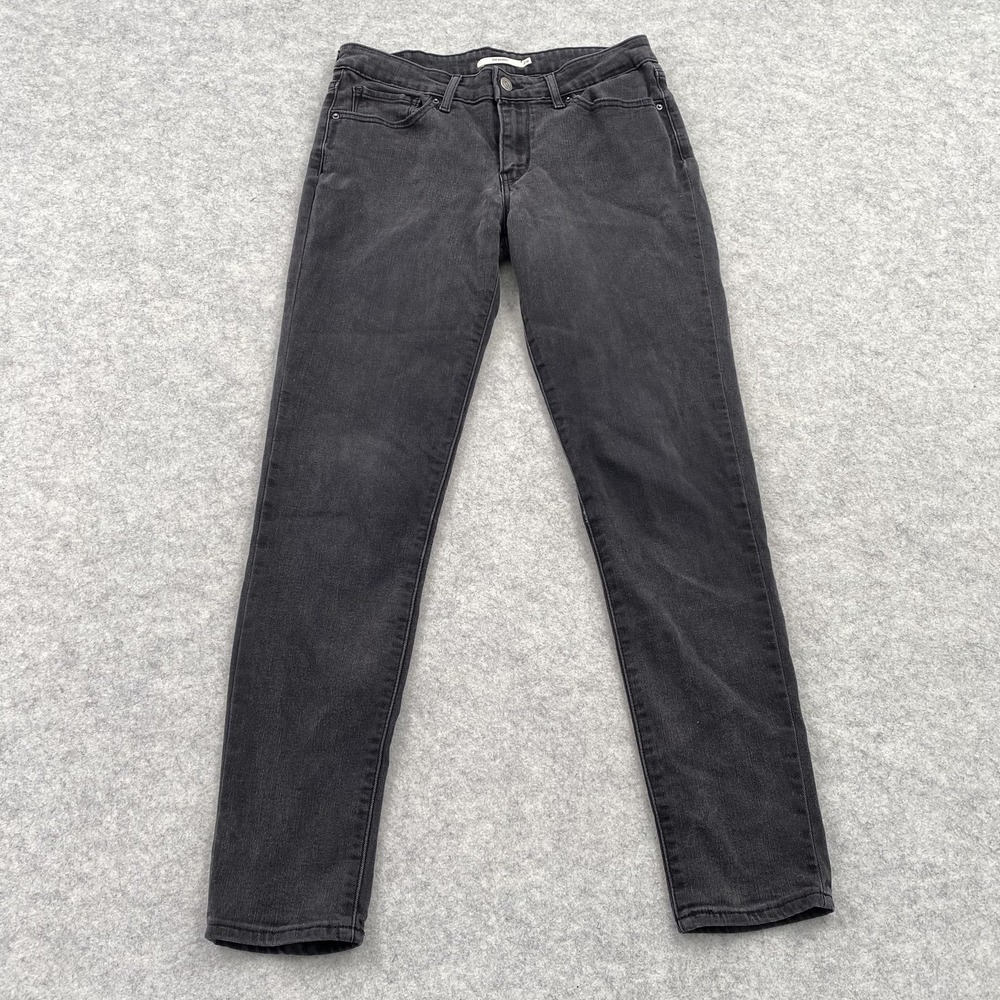 Levi's 711 Skinny Jeans Womens 29 (29x28) Charcoal Wash Mid Rise Stretch Denim